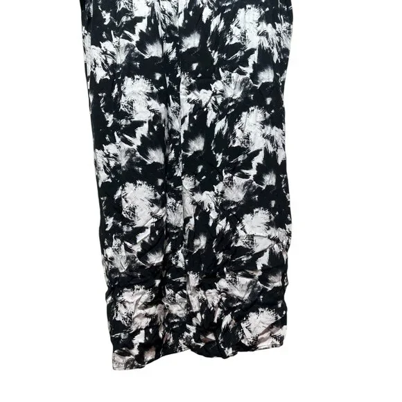 Whistles Hannah Suki Floral Abstract Tunic Dress Women 8 Black White Knee Length - Picture 10 of 16